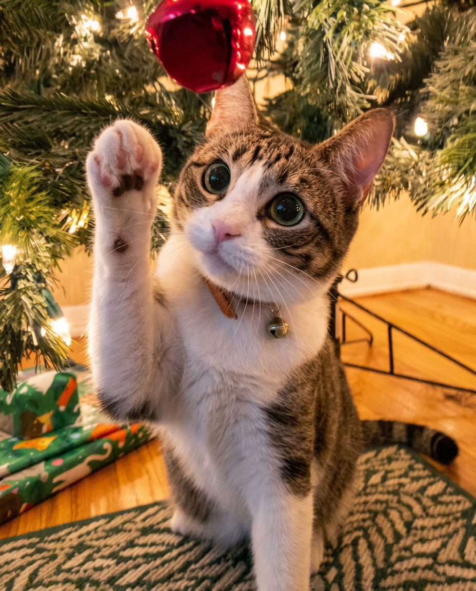 Cat sitting and drop-in visits in Fort Smith, AR Playful tabby cat batting at a toy during a cat drop-in visit in Fort Smith, Arkansas